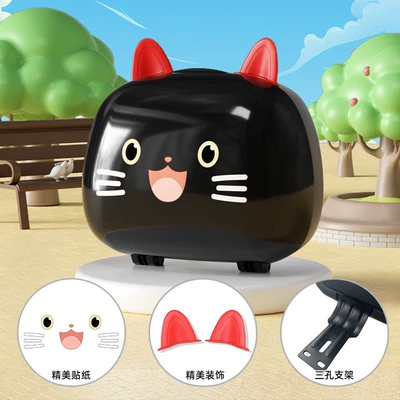 Electric car tail box, Vehicle Trunk Emma Metaverse Q - replacement-backrest-installation-kitten-tail-box-glossy-black-free-installation-gift-pack-small-q-tail-box
