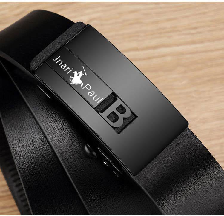 Paul Belt hombres Nueva hebilla automática sin dientes cinturón de cuero joven y de mediana edad cinturón de negocios al por mayor entrega de una sola pieza