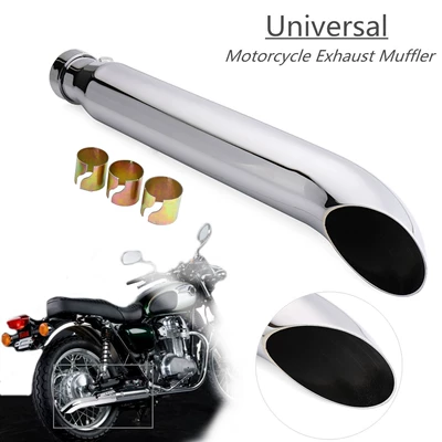 modified exhaust pipe, Exhaust pipe - model-c-electroplated-silver