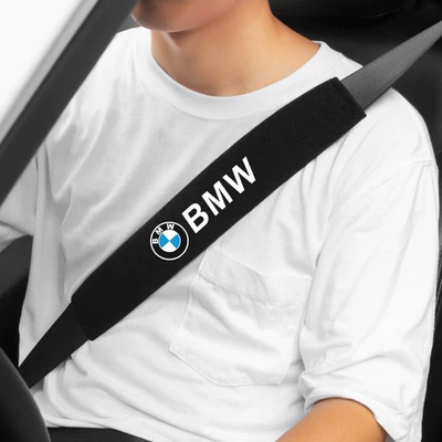 Seat belt shoulder pad Safety Belt Protectors, Extended Shoulder - bmw-black-pair