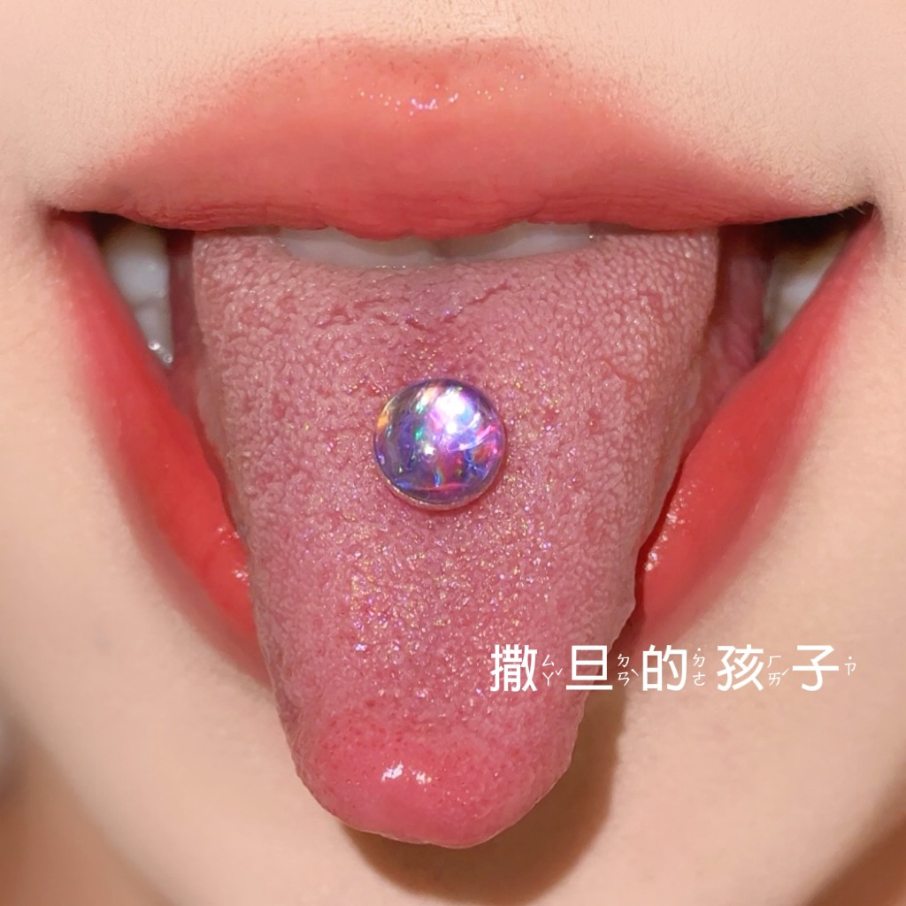 Satan's Child Mermaid Seven Color Tongue Pin - Comfortable 12mm Tongue Ring for Oral Piercing detail image 8
