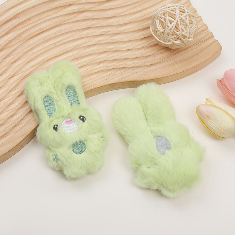 日韓縦耳ウサギ充填綿人形diyマフラー児童服装靴帽材料バッグキーホルダーストラップ