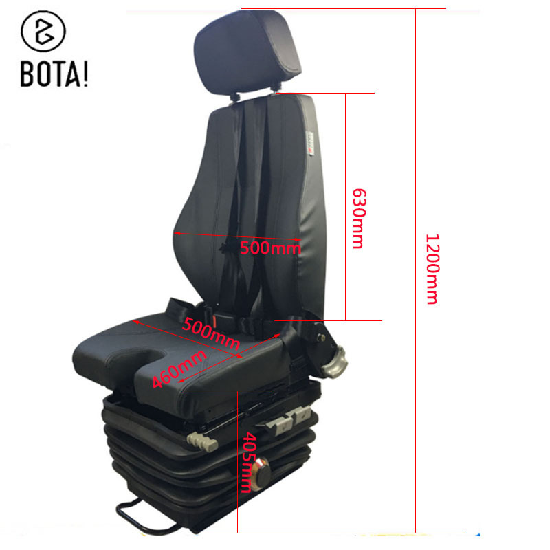 Asiento de operación abierta de tipo V asiento de operador de equipo aéreo Port Wharf grúa pórtico suspensión asiento de amortiguación