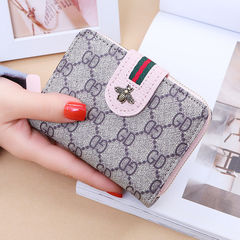 New retro casual Japanese and Korean all-match wallet women's short zipper small coin purse simple and cute women's wallet