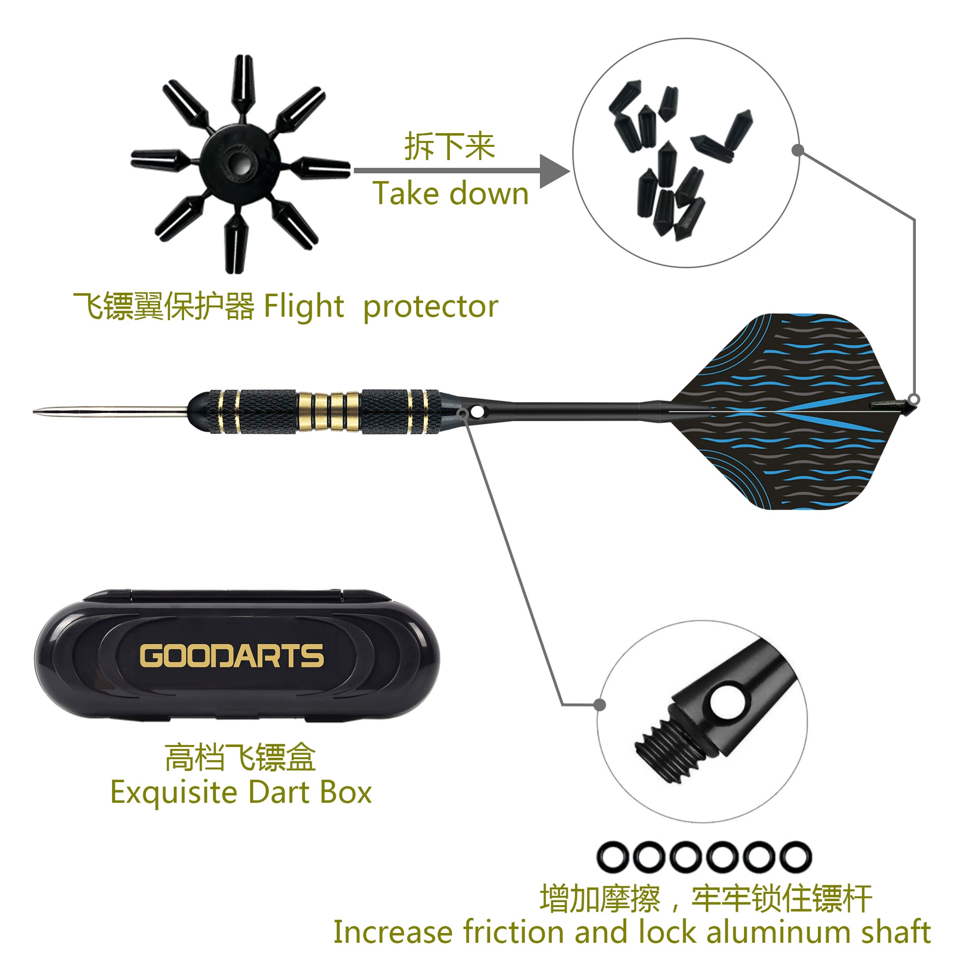 Классические латунные дротики GOODARTS, набор, 20G, Amazon, (Cross-border торговля)