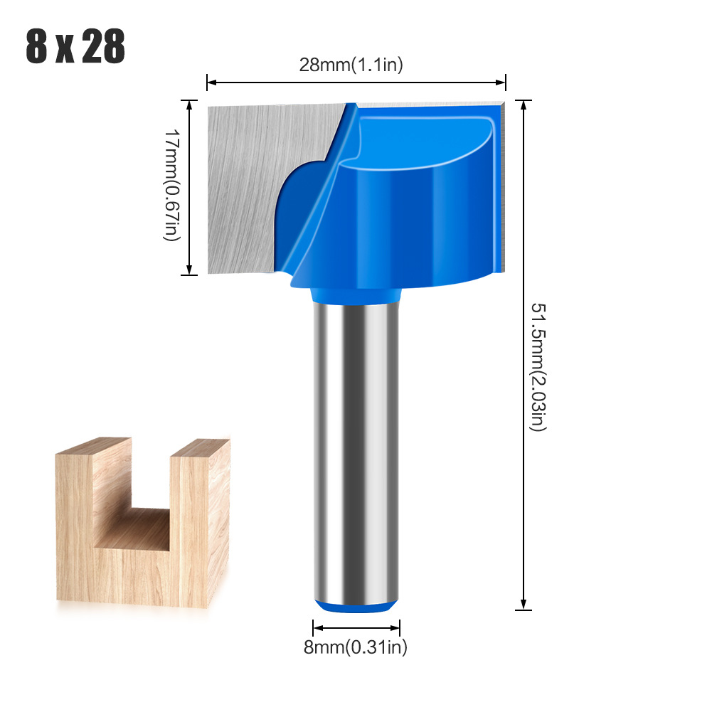 Mango de 8mm exportado a Rusia Amazon AliExpress máquina de grabado máquina de recorte cuchillo de limpieza de fondo plano 10-32mm azul