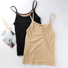 Women's Double-Layer Fleece Lined Thick Body Shaping Tank Top with Invisible Shoulder Straps - Sexy and Warm for Autumn and Winter