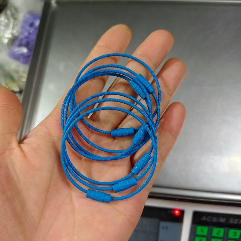 現物カラー塗装ワイヤーリング塗装ワイヤーリングステンレスワイヤーリングロープキャンディー色ワイヤーロープ|undefined