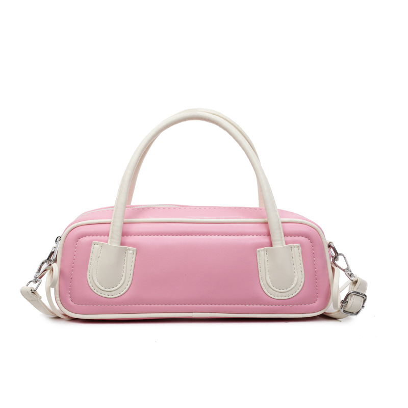 Bolsos populares de este año 2025 verano nuevo bolso femenino bolso de hombro de textura de alta calidad bowknot contraste color bandolera