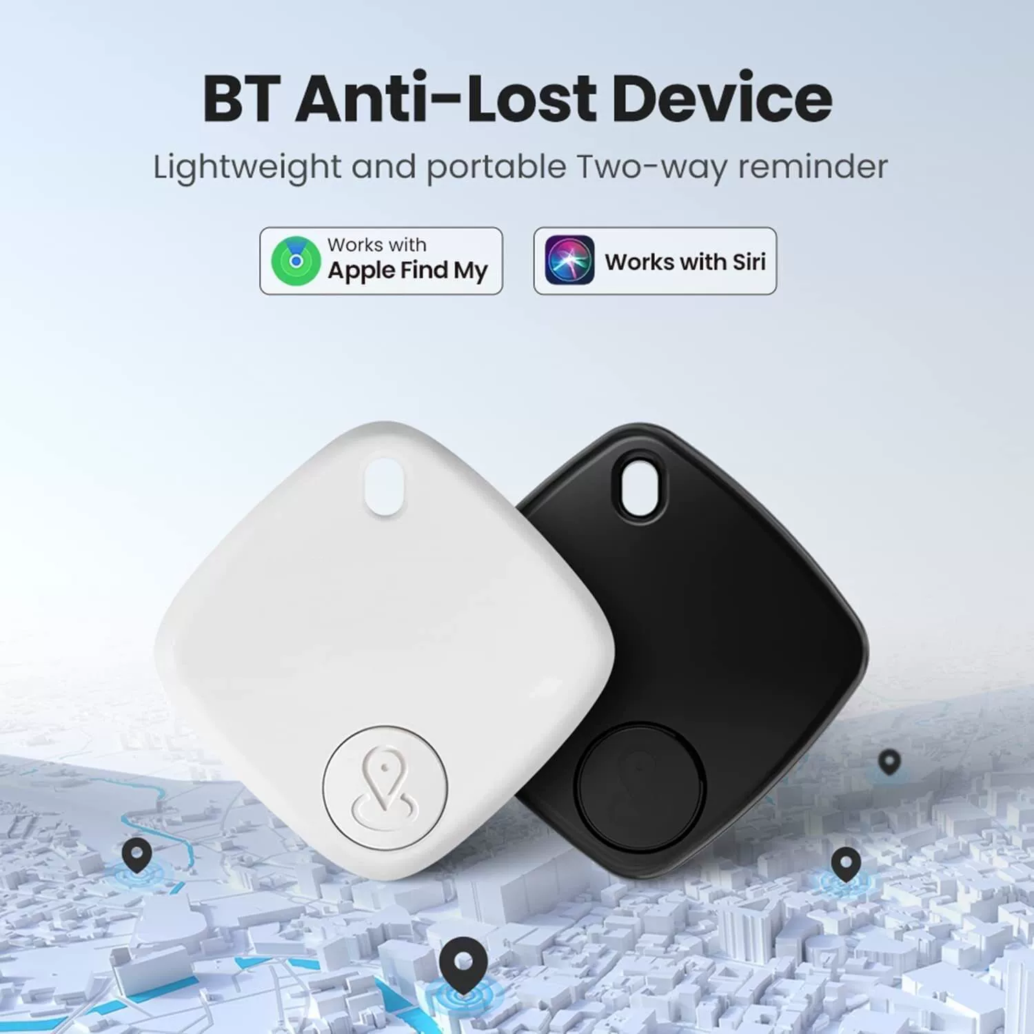 Устройство позиционирования для Apple FindMY для ключей/авто/миски, Bluetooth, дистанционное позиционирование без ограничения расстояния