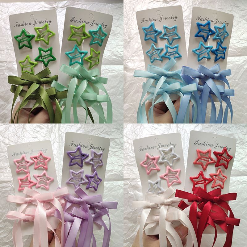 Bow Hair Clip Star Hairpin Concert Music Festival Should Aid Color Hairpin suit