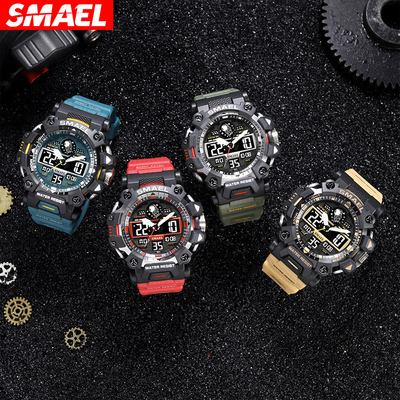 Smael Smar 8078 astronauta deportes al aire libre reloj de aleación de los hombres fresco impermeable función reloj electrónico