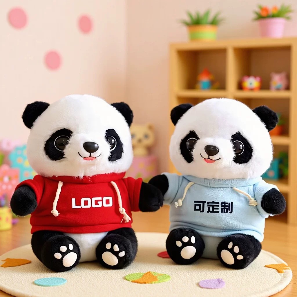Panda lindo muñeca de peluche vestido Tesoro Nacional Panda muñeca Chengdu recuerdos festivos regalos impresión logotipo