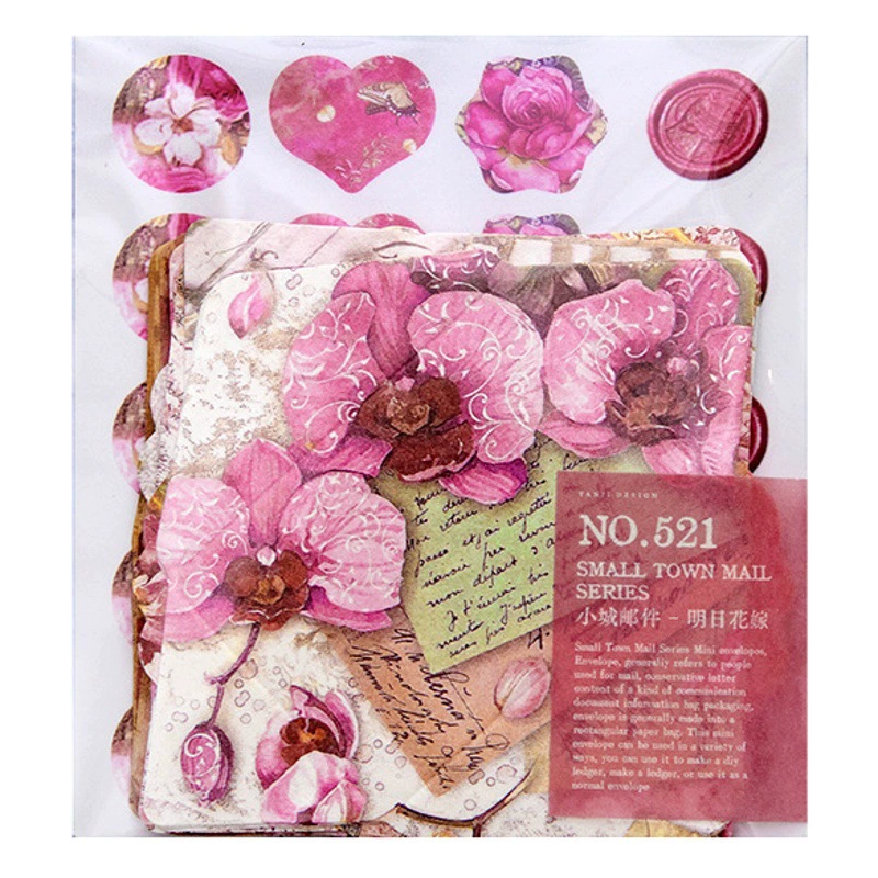 Ян Цзи мини конверт маленький город почтовая серия ретро ручной счет DIY материал декоративные наклейки 40 на 6 вариантов