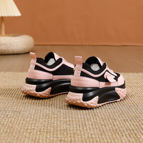 Leather Dad Shoes for Women  Spring New Fashion, Versatile Thick Sole Loafers for Casual and Sporty Women