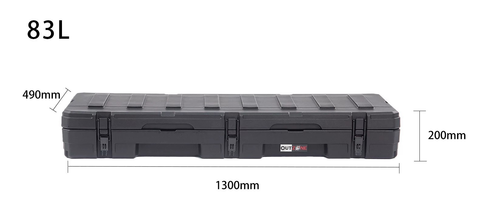 OUTZONE self-driving car roof luggage box SUV off-road tactical equipment box outdoor vehicle storage box 83L