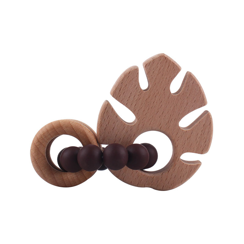 Bebé y bebé suministros niños mordedor pulsera mordedor palo de hoja de haya juguete Amazon Comercio exterior nueva pulsera de silicona