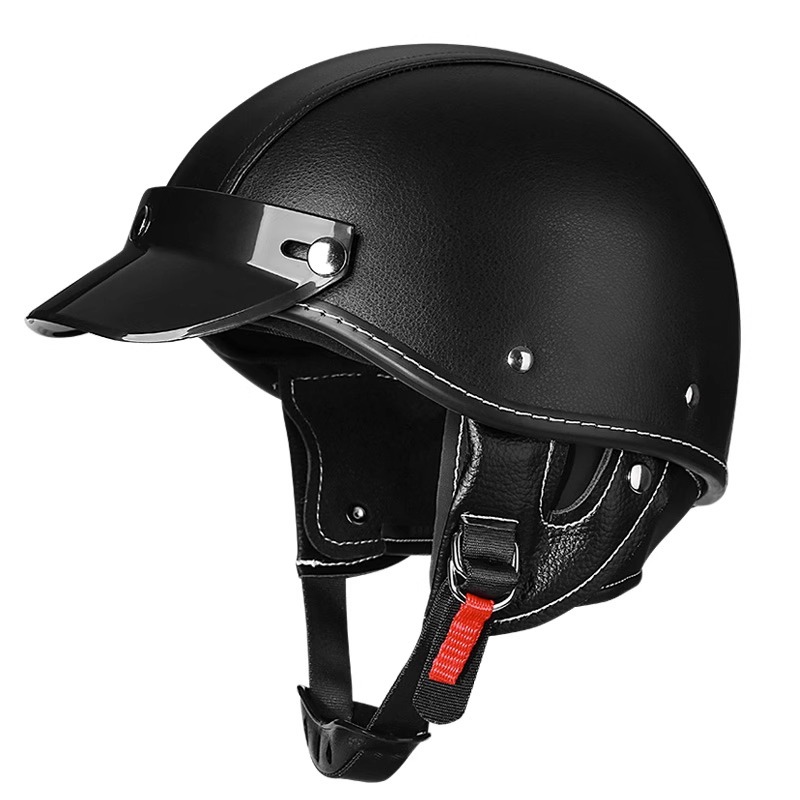 Comercio exterior se especializa en casco de motocicleta verano retro motocicleta medio casco Harley crucero primicia casco hombres y mujeres coche eléctrico seguridad