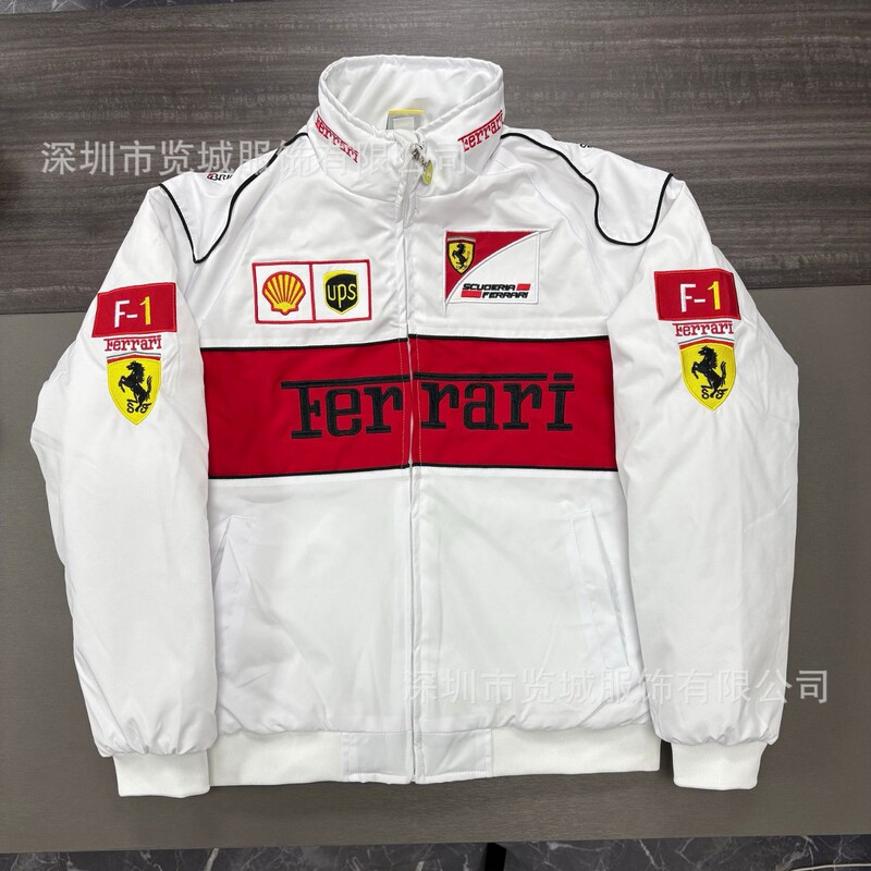 F1 Racing Suit F1 Embroidered Motorcycle Jacket Ferrari Racing Suit European and American Style Cycling Suit Baseball Suit Jacket Customization