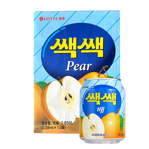 Lotte Fruity Grape Juice Drink 238ml*72 Cans Korean Original Imported Wholesale