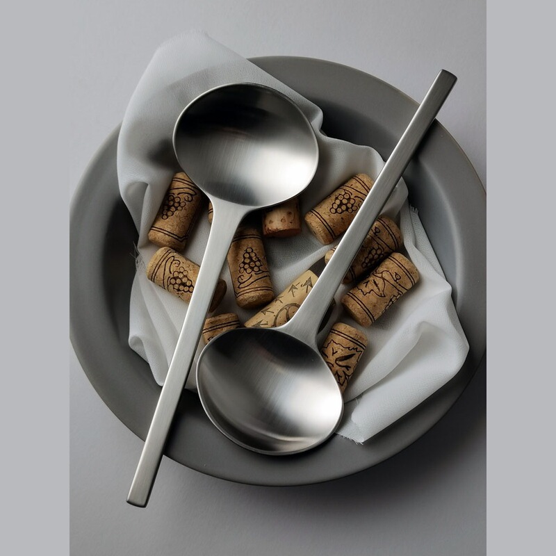 Purfi Perli Scandinavian Series 18-10 Stainless Steel Serving Spoon Salad Spoon Serving Spoon