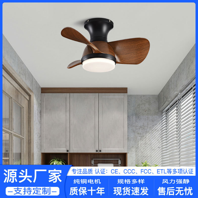 Luxury High-Wind Ceiling Fan Light for Children's Room, Entrance, Home Use, Small Electric Fan, Balcony, Silent New Ceiling Fan Light