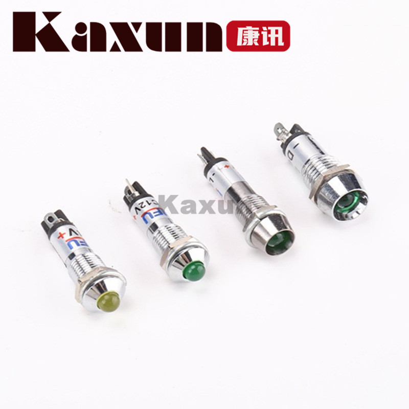 设备指示灯开孔 8MM金属指示灯XD8-1红绿黄 220V 12V 24V XD8-1