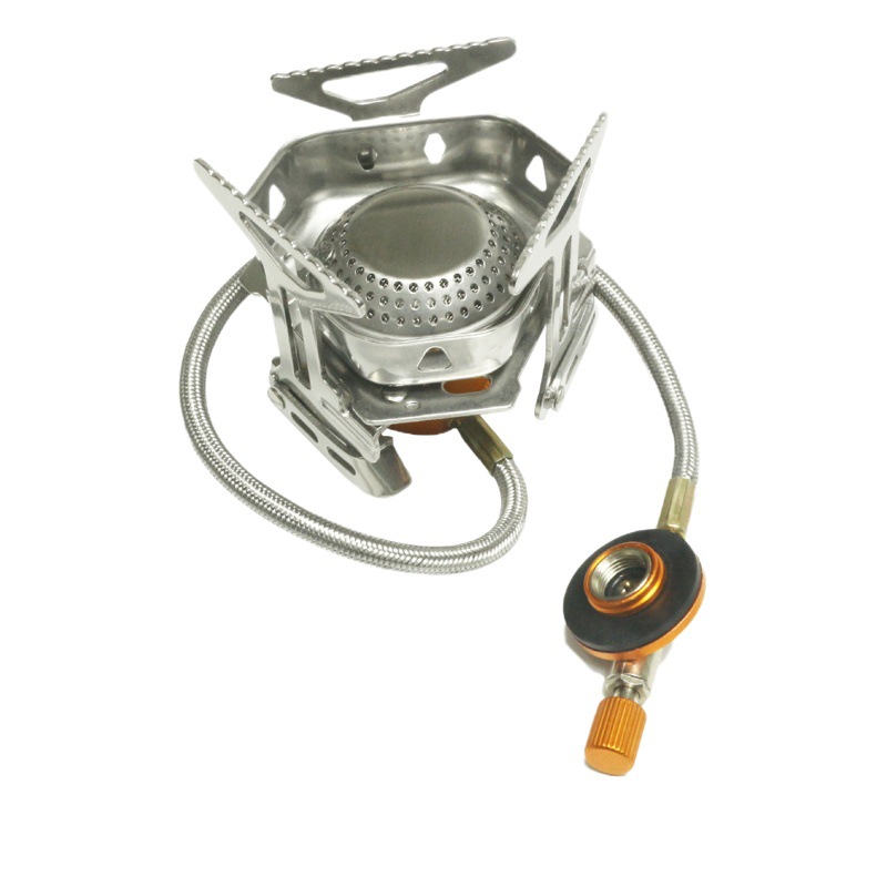 Estufa de camping al aire libre estufa de gas plegable portátil estufa de barbacoa estufa de gas de encendido electrónico estufa al aire libre conveniente