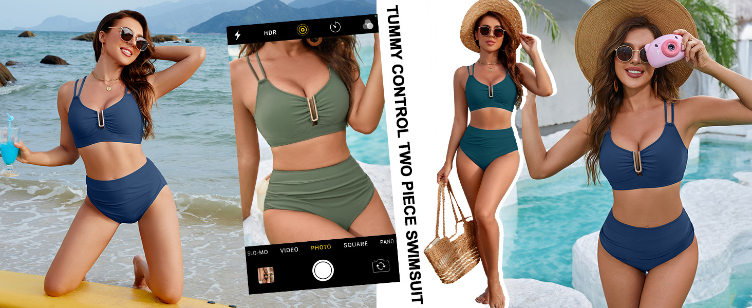 Sexy Rückenfreier Bikini Für Damen Mit Bindebändern Push Up_voghion.com