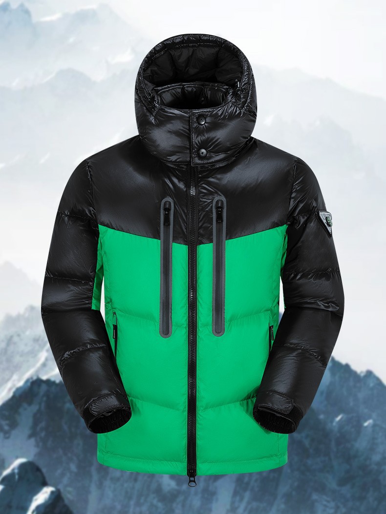 Fabricante de chaquetas de plumón ropa deportiva de esquí y montañismo para hombres y mujeres chaqueta de plumón de pato blanco 90 chaqueta de plumón contra el frío invierno personalizada