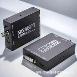 3G SDI转DVI+高清口转换器1分2二合一带切换sdi to dvi Converter