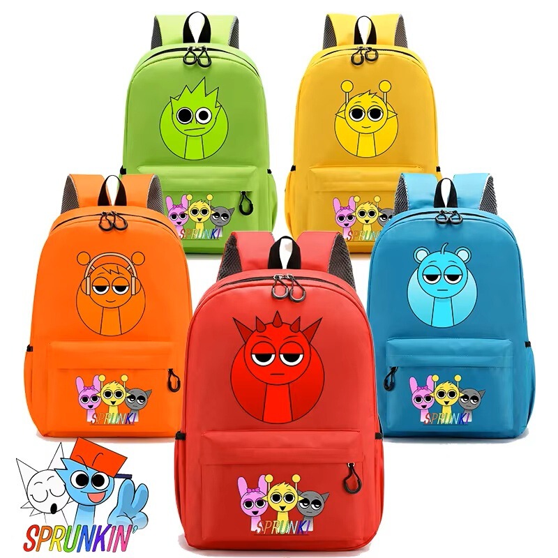 Rhythm Box Sprunki Schoolbag Cartoon Boys and Girls Backpack Teen Printed Backpack Large Capacity Bag Rhythm Box Sprunki Schoolbag Cartoon Boys and Girls Backpack Teen Printed Backpack Large Capacity Bag