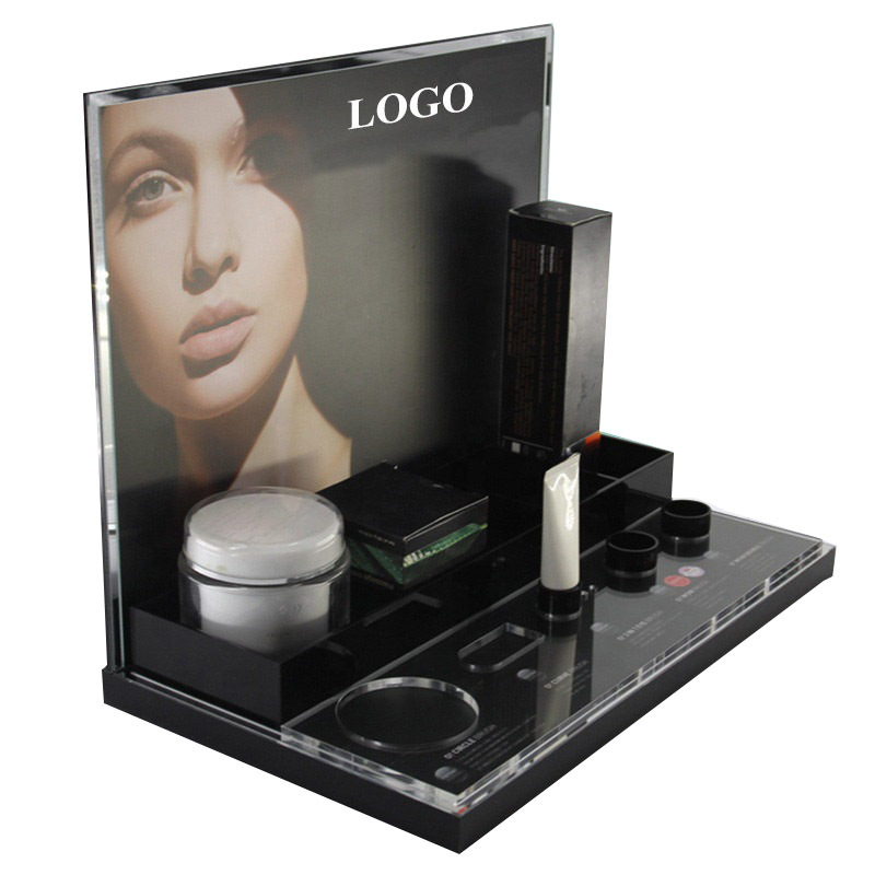 亚克力化妆品展示架美妆陈列架唇彩唇膏整理架L型口红展示台批发