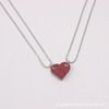 Necklace heart shaped, chain, constructor, pendant for beloved, wholesale