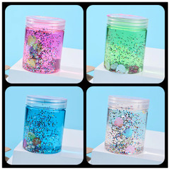 R061C Shell Pearl Cylinder Shaped High-Transparency Colorful Bubble Glue + Mermaid Bubble Glue is Slime Toy Wholesale
