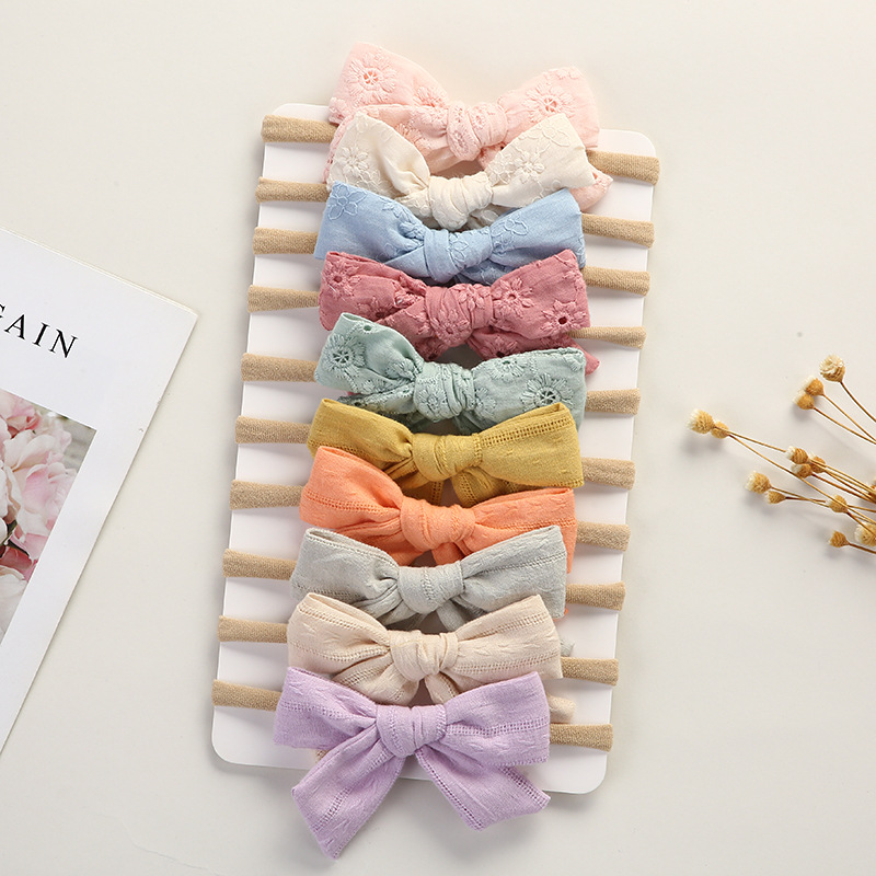 Kid's Cute Fashion Flower Bow Knot Cloth Hair Accessories Printing Hair Band display picture 9