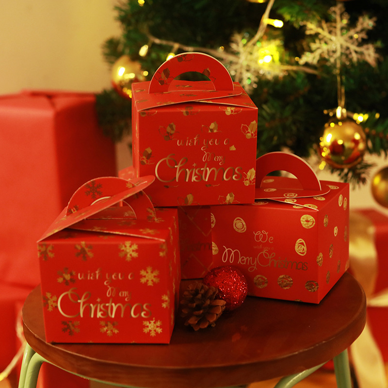 Christmas Day Apple Box Christmas Box Gift Box Gift Packaging Box Creative Gift Box High-End Laminated Handbag
