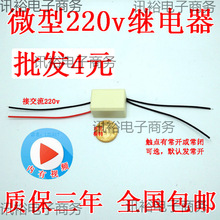 体积微小型AC220V交流继电器 小块精细微型带电线中间交流继电器