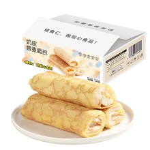 佬食仁奶皮藜麦卷240g/5枚零蔗糖热销零食面包整箱装早餐批发全麦