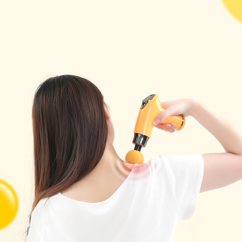 小黄鴨筋膜銃液晶miniマッサージ器家庭用フィットネス女子の筋肉マッサージ器の無線充電を緩和する|undefined