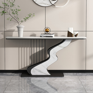 Creative Rock Slab Foyer Table, Light Luxury Minimalist Foyer Table, Stylish Art Side Table, Hallway Wall Decoration Foyer