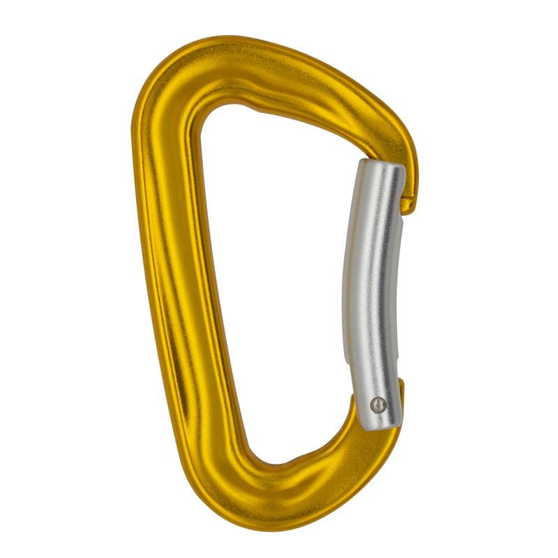 激光刻字打扁D形金登山扣 户外运动铝合金登山扣批发