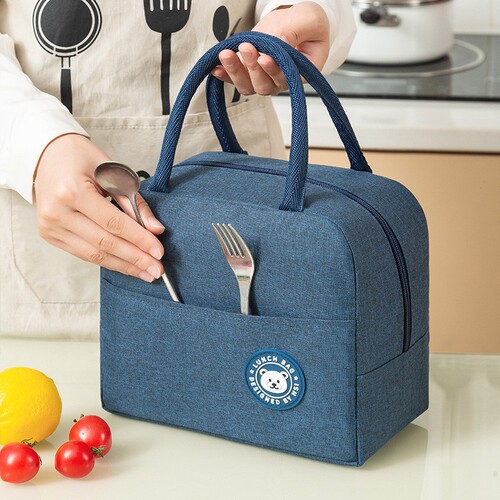 Insulated lunch bag portable fresh-keeping bag lunch box bag lunch bag with lunch bag for work and school lunch box bag aluminum foil