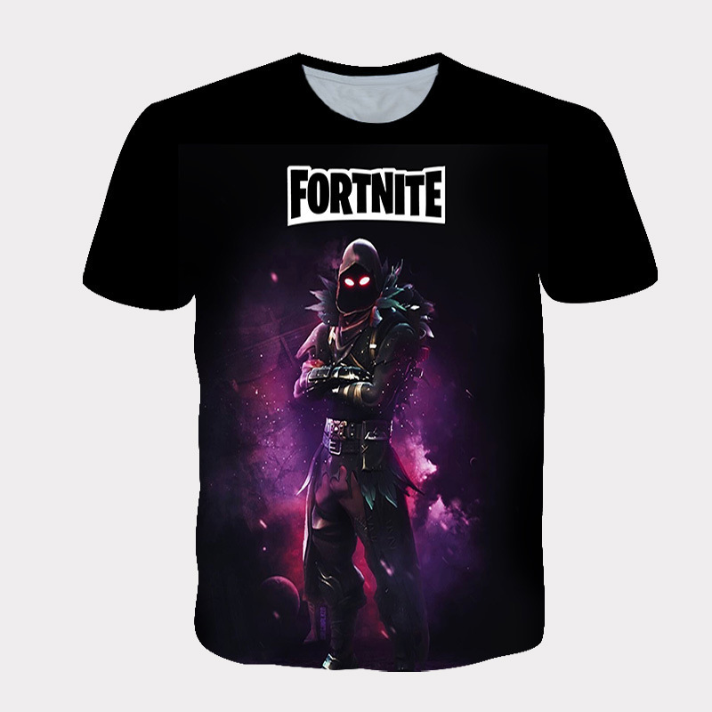 Summer Cross-Border Fashion Short-Sleeved Fortnite 3D Digital Printing Round Neck Couple Style Loose T-Shirt Top
