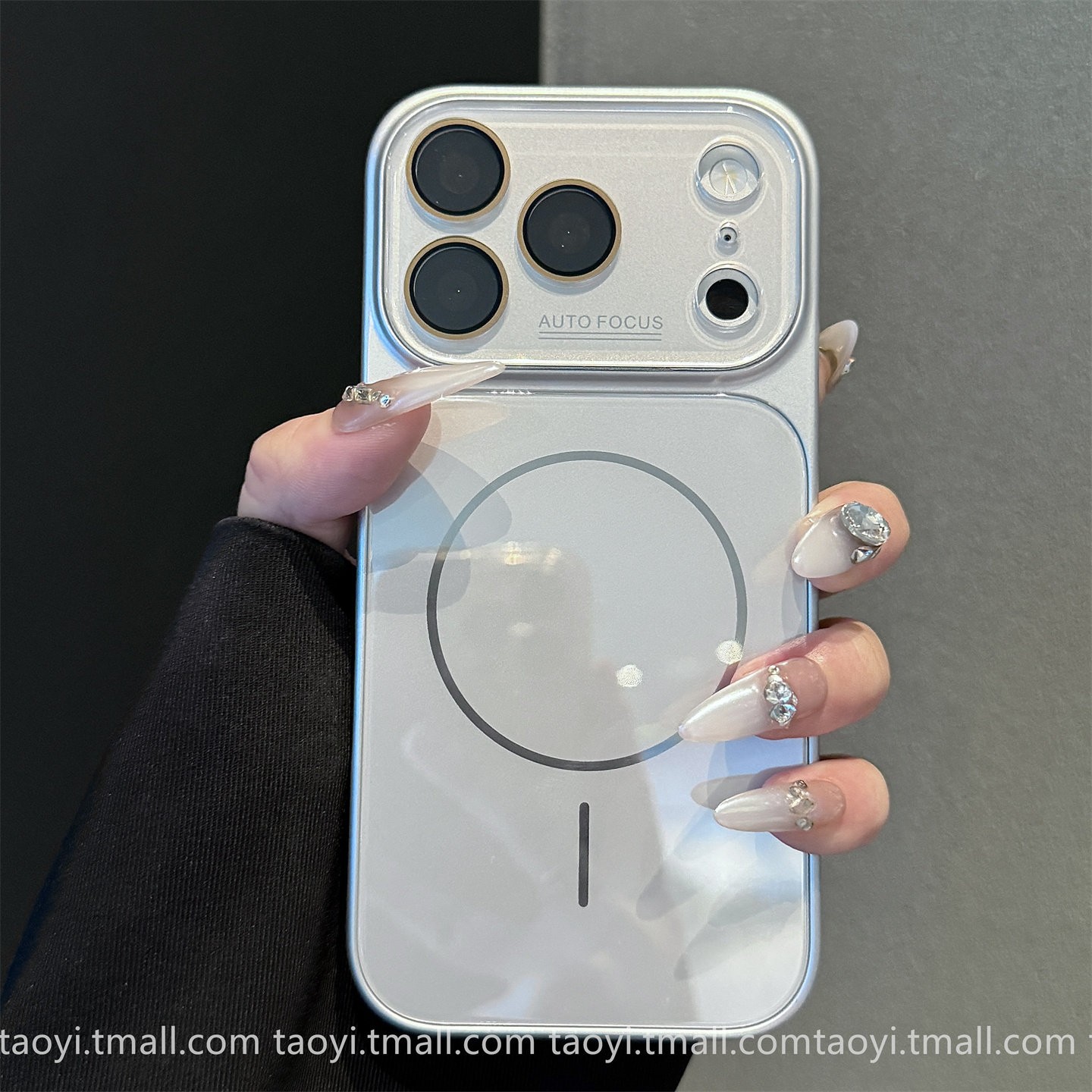 Aplicable para iPhone 17 segundos Corning vidrio magnético caso de teléfono de alto nivel sensación de dopamina manzana 15pro color sólido