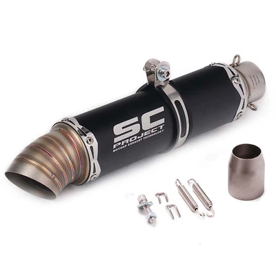 exhaust SC universal CBR/NINJA/ZX6R — Motorcycle exhaust pipe - black-bent