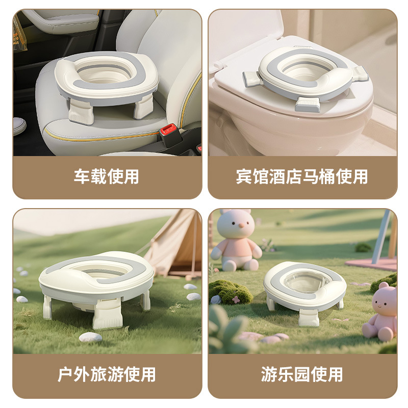 Asiento de inodoro portátil para bebés al aire libre para bebés, inodoro móvil de emergencia para bebés, inodoro plegable portátil para niños