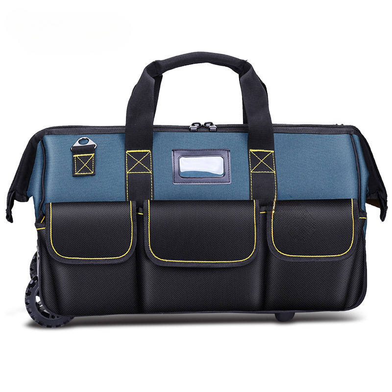 El kit de herramientas de barra de tracción multifunción gigante es resistente y duradero. Carro de lona con ruedas push-pull de grado industrial portátil