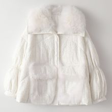 【售罄不補】90白鵝絨羽絨服2022冬季新款羊毛領羽絨皮草外套女