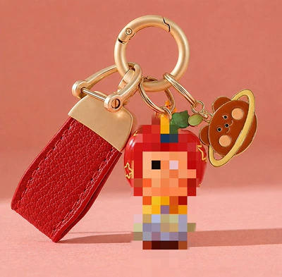 Car Safety Seat Belt, Other Automotive Interior Supplies - genuine-leather-keychain-apple-star-man